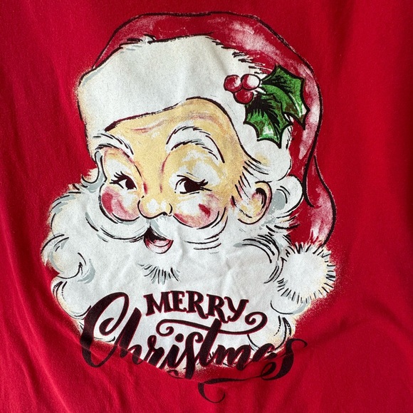 HOLIDAY TIME Santa Character Women Merry Christmas Women TShirt Short Sleeve zXL - Picture 6 of 10
